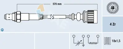 FAE 77173 Oksıjen Sensoru Bmw M20 M40 M42 M43 M50 E30 E36 E31 E32 90>98 11781735499