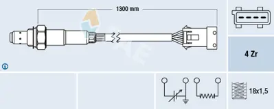 FAE 77210 Oksıjen Sensoru P306 Gtı P405 Ym P406 Xsara Zx Ax Xu10j4r (2.0 16v) Boy:1250mm 16289S 96284481