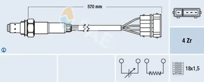 FAE 77239 Oksıjen Sensoru Caddy 97>01 Felıcıa 95>01 Pıck Up 96>01 Aee 6U0906265E