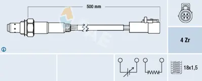 FAE 77260 Oksıjen Sensoru AJ0318861C YL8Z9F472AA