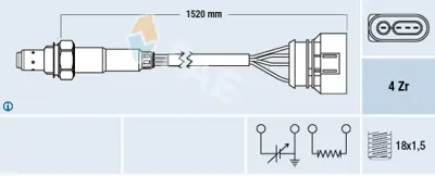 FAE 77301 Oksıjen Sensoru 21906265AC 95VW9F472DA