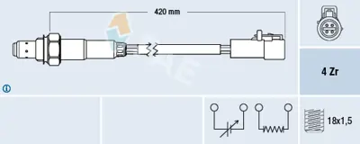 FAE 77305 Oksıjen Sensoru 1E0518861A YS6A9F472AC
