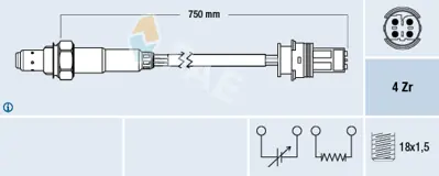 FAE 77386 Oksıjen Sensoru Z3 M 3.2 3413464