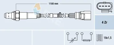 FAE 77702 Oksıjen Sensoru Golf Vıı 13>17 Passat 15> A3 13>20 Ckub Ckuc 4E906262CH