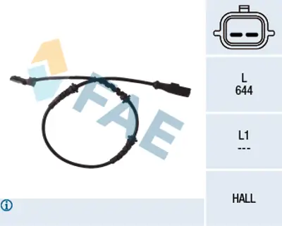 FAE 78055 Abs Kablosu Sensoru On Logan Sandero Clıo Iıı Clıo Grandtour Modus 8200419177