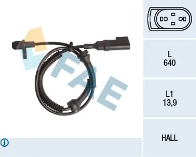 FAE 78145 Arka Abs Sensoru (Sag / Sol) Connect 1,8tdcı 02>13 Boy:555mm 4383361