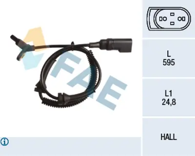 FAE 78152 Abs Kablosu Sensoru On Sag Sol Connect 02>13 1.8tdcı Boy 546mm 4376243