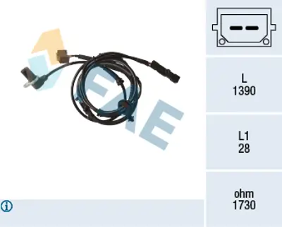 FAE 78171 Tekerlek Hız Sensoru Arka Sol Audı A4 01>05 8E0927807C