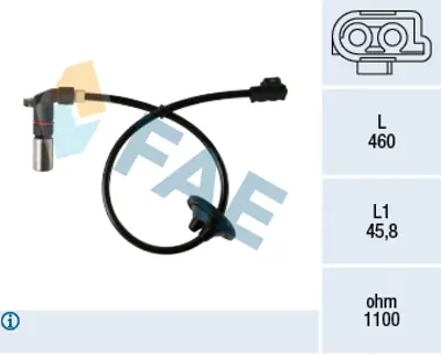 FAE 78198 Abs Sensoru Arka C-Class W202 95>00 S202 96>01 2025402617