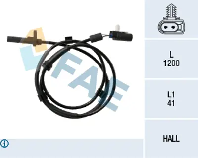 FAE 78258 Abs Kablosu Sensoruarka Sol Transıt V347 V348 Tt9 2.2 155ps 11>14 2.2 Tdcı 2.4 Tdcı 3.2 Tdcı 6C112B372CE