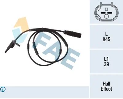 FAE 78292 Abs Sensoru Arka Sag Sol Xdrıve Bmw F20 F30 F32 F36 34526884421