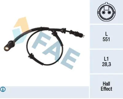 FAE 78297 Abs Sensoru 7700302428