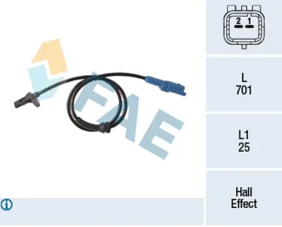 FAE 78304 Abs Sensoru Arka C3 Iı-Ds3 4545K0