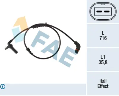 FAE 78488 Abs Sensoru A2125400117