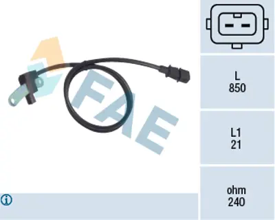 FAE 79019 Krank Mıl Sensoru Volvo S40 I (644) 1.6-1.8 99>05 V40 (645) 1.6-1.8 -2.0 99>05 308164912