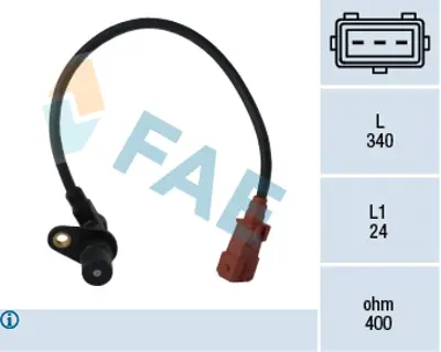 FAE 79034 Krank Mıl Sensoru Berlıngo 1,4 Xsara Zx Ax 1,4 / 1,6 P106 P306 P405 P205 Partner 1,4 / 1,6 P106 Gtı  1920Z3 9622262480