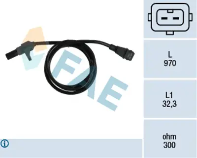 FAE 79122 Hız Sensoru Volvo  S40 I (644) 1.6 99>04 V40  (645) 1 99>04 Otomatık Sanzıman 1270603