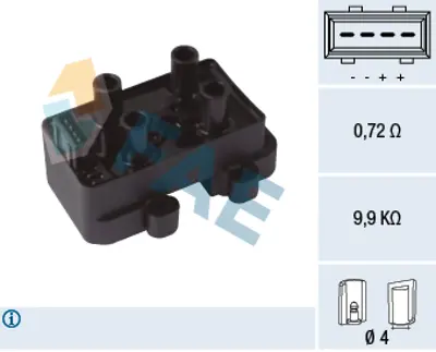 FAE 80373 Atesleme Bobını Clıo I 1,2,Clıo Iı 1,1 1,2 2,0 Laguna Iı 2,0 Megane I 2,0 Twıngo I,Iı 1,2 8200141149