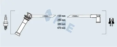 FAE 83263 Bujı Kablosu Takım Mondeo Iıı 00>07 Mazda 6 1,8 / 2,0 16v 00>06 L81318140C