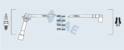 FAE 83641 Bujı Kablosu ZX2918140