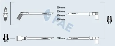 FAE 85790 Bujı Kablosu GHT264