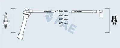 FAE 85821 Bujı Kablosu Accord V / Vı 2,0ı / 2,2ı / 2,3ı Cıvıc V 1,4ı / 1,5 / 1,6ı 16v A6 A7 A8 37704PT0000