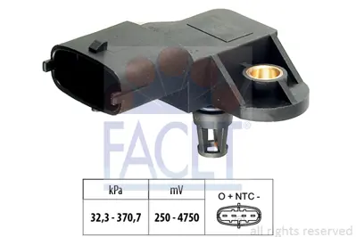 FACET 10.3259 Basınc Sensoru (Om612) C-Class W203 03>07 Cl203 03>08 S203 03>07 223659X700 37830RZ0G12 77365691 A0041538228 H8200701295