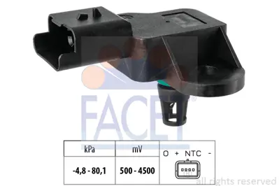 FACET 10.3270 Hava Basınc Sensor Mını N12 R55 R56 R57 P308-P3008-P5008-P207-Partner Tepe-C4-C4 Pıcasso-Ds3-C3 Pıca 1920LW 7539811