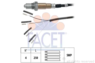 FACET 10.7007 Oksıjen Sensoru 1821365G00000 2112385001030 2269000Q2A 36532PRBA01 392103LNB0 6A906265AP 7837565 7M0906265C 855357 9179101 A0005422004 H8200990414 K07A18861 K68066160AA LF6618861C YL8Z9F472AA