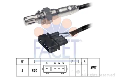 FACET 10.7191 Oksıjen Sensoru 6U0906265C 6U0906265E