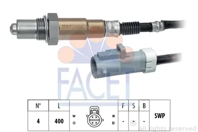 FACET 10.7257 Oksıjen Sensoru 1E0518861A 279062655 F39Z9F472AFFV