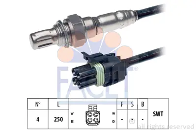 FACET 10.7269 Oksıjen Sensoru R19 1.6 Megane 2.0 Laguna 1.8 2.0 7700871544