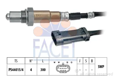 FACET 10.7715 Lambda Sensoru Clıo Iı / Iıı Kangoo Laguna I Logan Megane  Modus Twıngo I 4 Soket 470 Mm (Unıversal) 2269000QAE 7700274190