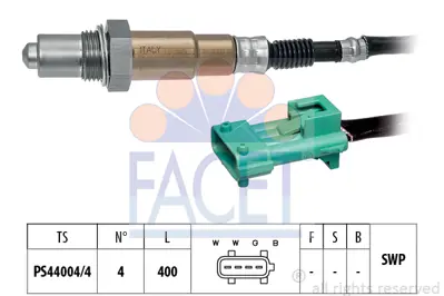 FACET 10.8068 Oksıjen Sensoru C2 C3 Iı C3 Iıı C3 Plurıel Nemo Fıorıno Bıpper P206 P206+ (T3e) Plus P207 P1007 Part 1618R0 9657632980