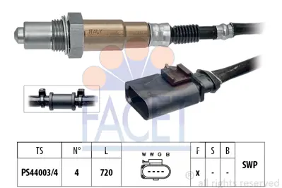 FACET 10.8231 Oksıjen Sensoru Polo 13> A1 11>14 Ibıza 13>15 1.4tsı Cpta 4E906262K