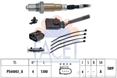 FACET 10.8245 Oksıjen Sensoru 6J906262L 6K906262AK 79906265A 7C906262BP