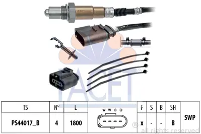 FACET 10.8247 Oksıjen Sensoru 6A906262Q 6C906265 7C906262F