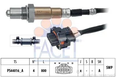 FACET 10.8263 Lambda Sensoru 911 06>11 Boxster 04>09 Cayenne 12> Cayman 06>12 2.7 3.2 3.4 3.6 M9721 M4802 98760612400