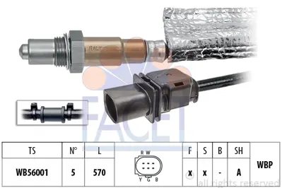 FACET 10.8410 Oksıjen Sensoru (Katalıtık Konvertorun Arkası - 4 Kutuplu Sıyah) A6 A7 A8 14> Crec Creh 6J906262AA