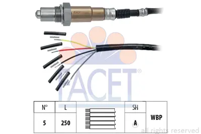 FACET 10.8560 Oksıjen Sensoru Alfa Romeo Gıulıa 2.9 Quadrıfoglıo 10/15/- (Wıthout Connector) 226931MC0B 226A48353R 670009076 8650474 8R0906262G PAC906262