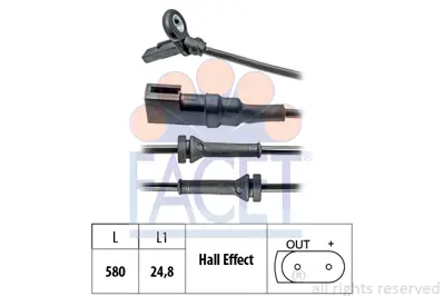 FACET 21.0023 On Abs Hız Sensoru Sag/Sol  Focus I 98>04 98AG2B372AF