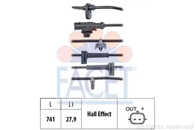 FACET 21.0124 Tekerlek Hız Sensoru 8V512C204CB