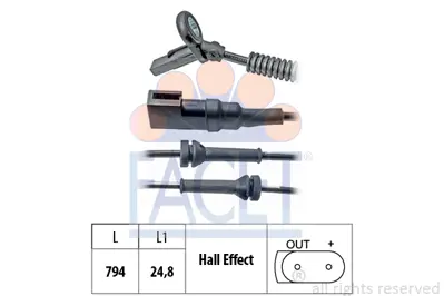 FACET 21.0151 Tekerlek Hız Sensoru 2N112B372AB