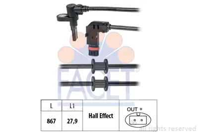 FACET 21.0202 Tekerlek Hız Sensoru A6395401017