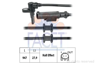 FACET 21.0203 Abs Hız Sensoru On Sprınter 06 > Crafter 06 > 16 2E0927801B A9065400317