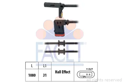 FACET 21.0208 Tekerlek Hız Sensoru A1715400217