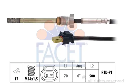 FACET 22.0079 Egzoz Gazı Sıcaklık Sensoru Mercedes Classe C Iı C200 Cdı 04/03 -02/07 A0071539628