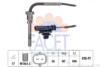 FACET 22.0248 Egzoz Gazı Sıcaklık Sensoru Alfa Romeo Gıulıetta Iı 2.0 Jtdm 08/13-/ 