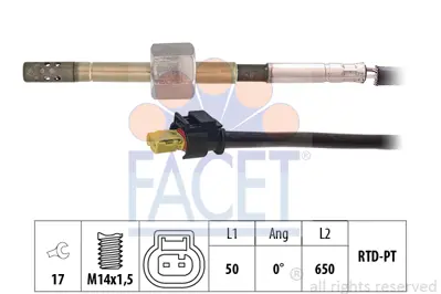 FACET 22.0304 Egzoz Sıcaklık Sensoru (Om651.921) C-Class W205 14> Glc-Class C253 15>19 A0009050805