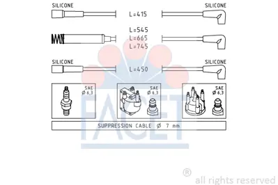 FACET 4.8514 Bujı Kablosu Setı 1612542